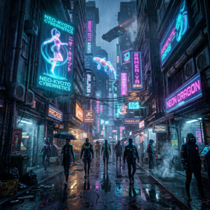 Ultimate Cyberpunk & Sci-Fi 4K Wallpaper Pack – Neon City & Space Colony Bundle (Instant Download) ( 100 gbp)